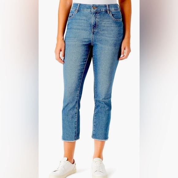 Vintage America Denim - Vintage America Blues Women's Plus Size Boho Slim Stretch Denim Capri